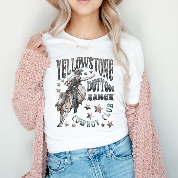 Yellowstone Dutton Ranch Sublimated Graphic T-shirt Unisex Boho Shirt Western - Picture 1 of 4